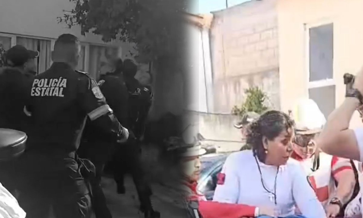 Video - Rescatan a mujer en azotea de Metepec