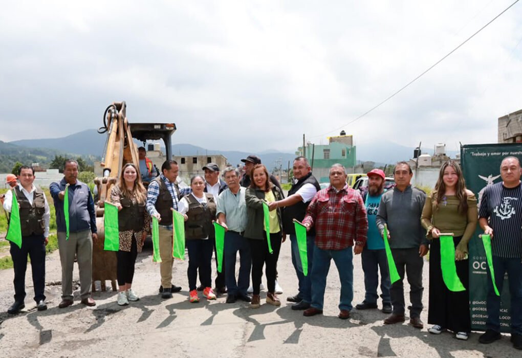 Arranca pavimentación en tres comunidades de Ocoyoacac