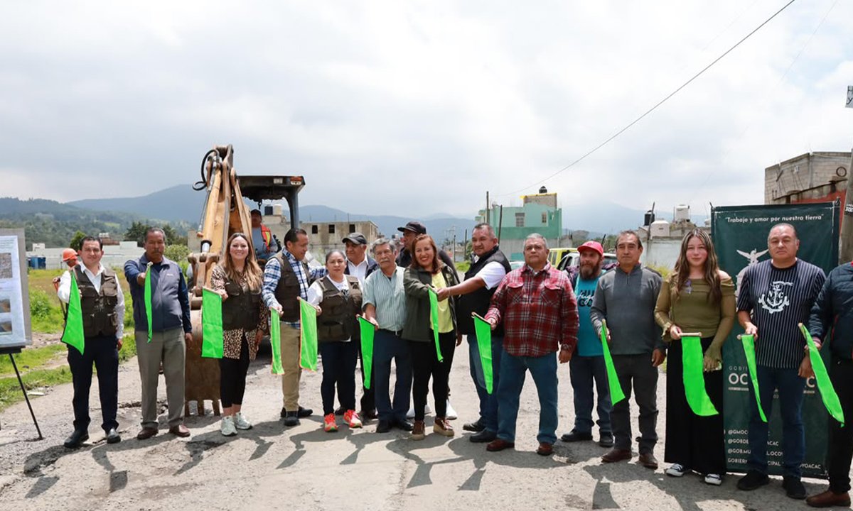 Arranca pavimentación en tres comunidades de Ocoyoacac