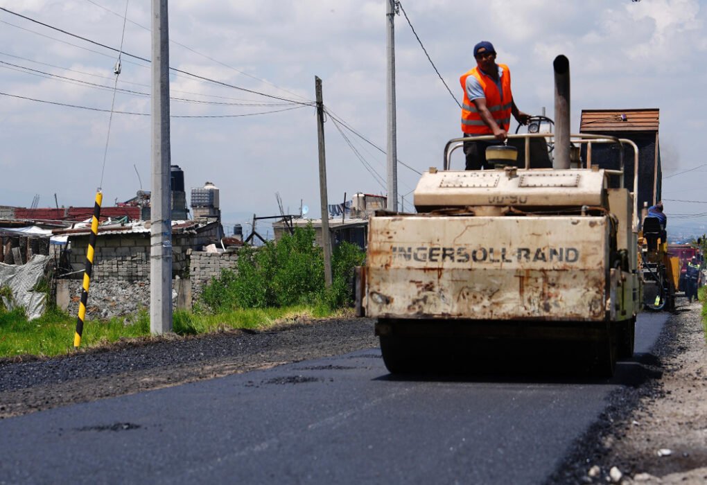 Avanza pavimentación en Av. Guadalupe Victoria de Ocoyoacac