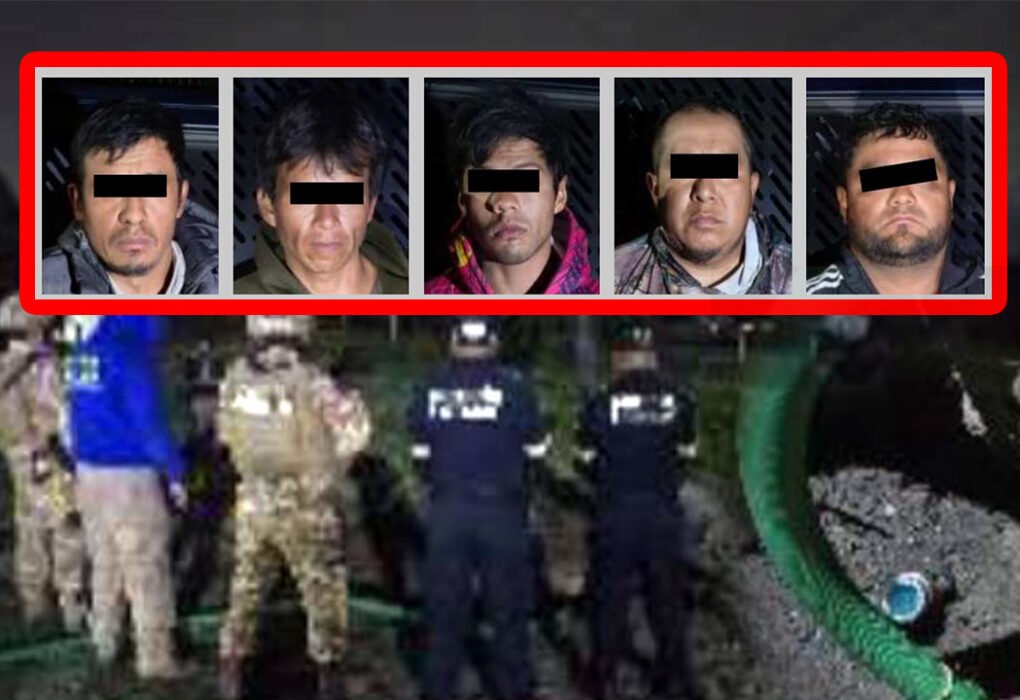 Cae banda de huachicoleros y toma clandestina, en Huehuetoca