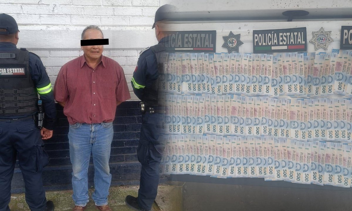 Capturan a hombre por fraude con billetes falsos en Amecameca