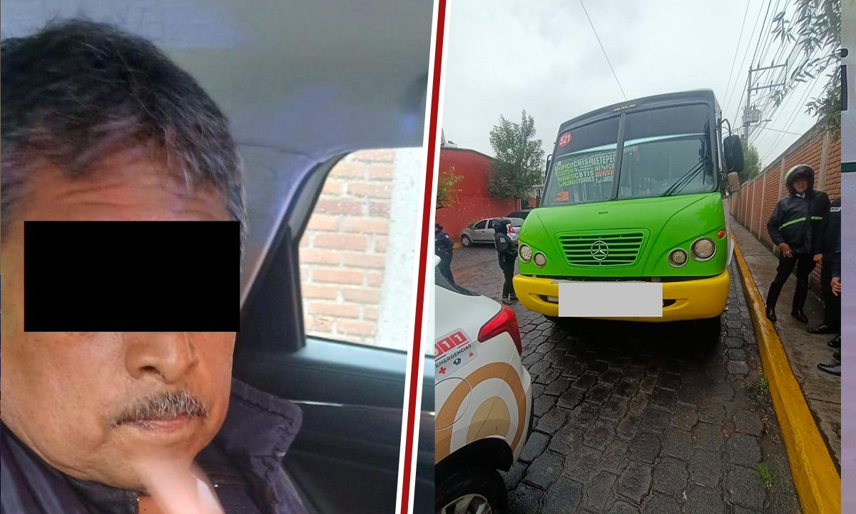 Chofer borracho pone en riesgo a pasajeros en Toluca