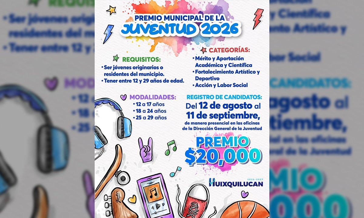 Convocatoria abierta para jóvenes 2026 en Huixquilucan