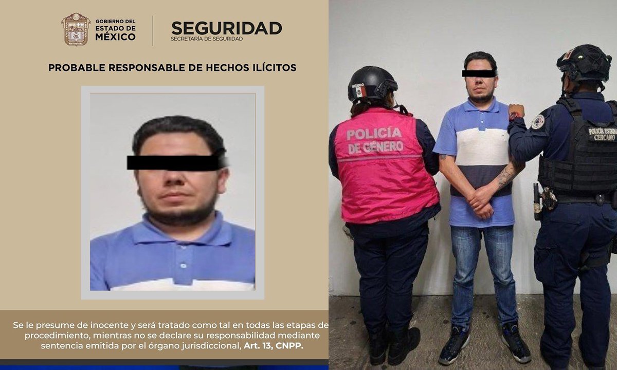 Detienen a acosador sexual en Tenango del Valle