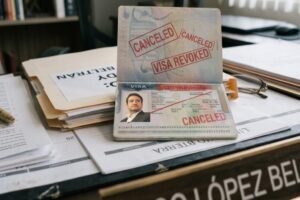 la visa cancelada de Andy López