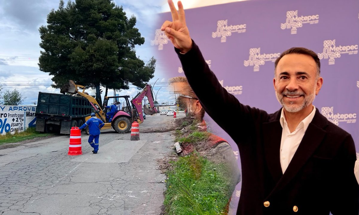 Metepec arranca modernización de avenida Estado de México