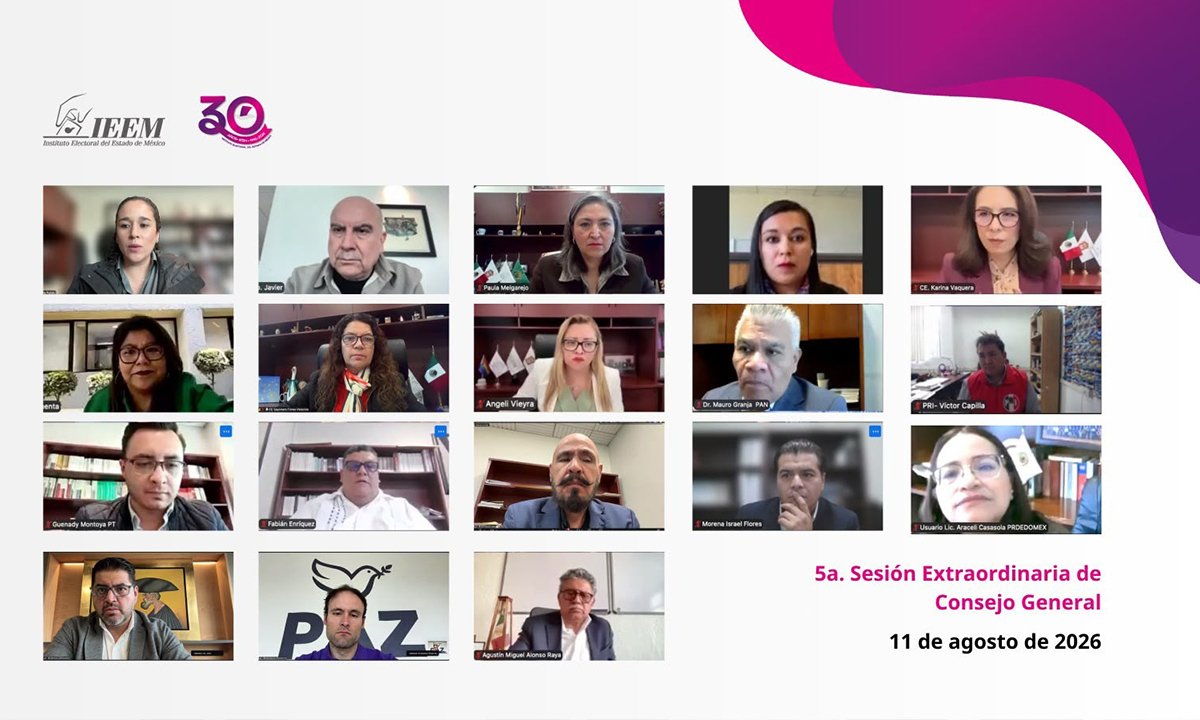Nuevas representaciones partidistas toman protesta en el IEEM