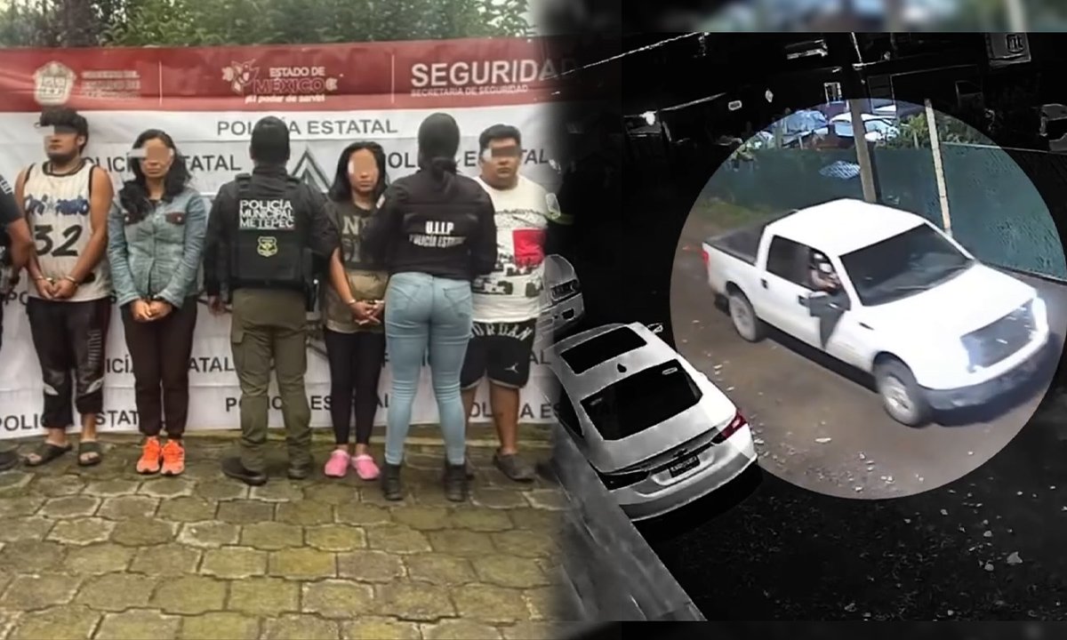 Operativo con drones deja cinco detenidos en Metepec