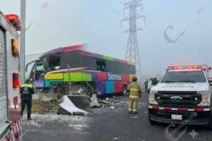 accidente de camión de pasajeros