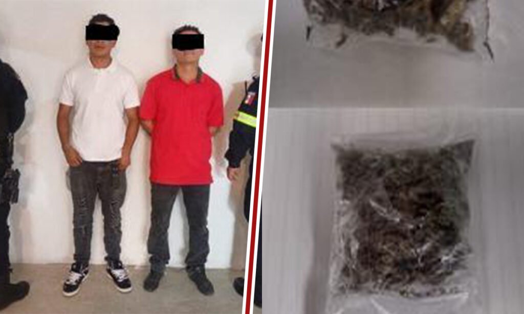 Caen a dos jóvenes con droga en San Felipe del Progreso