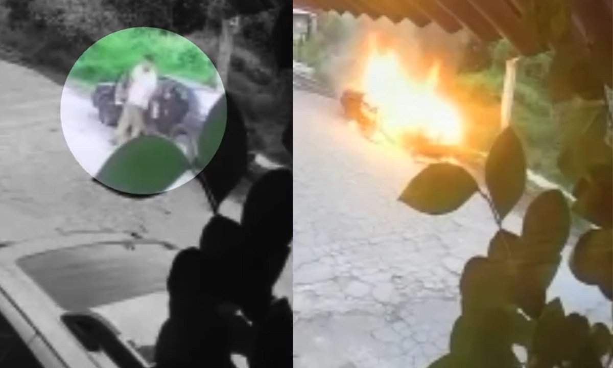 ¡Arde Metepec! Hombre prende fuego a un auto en plena calle