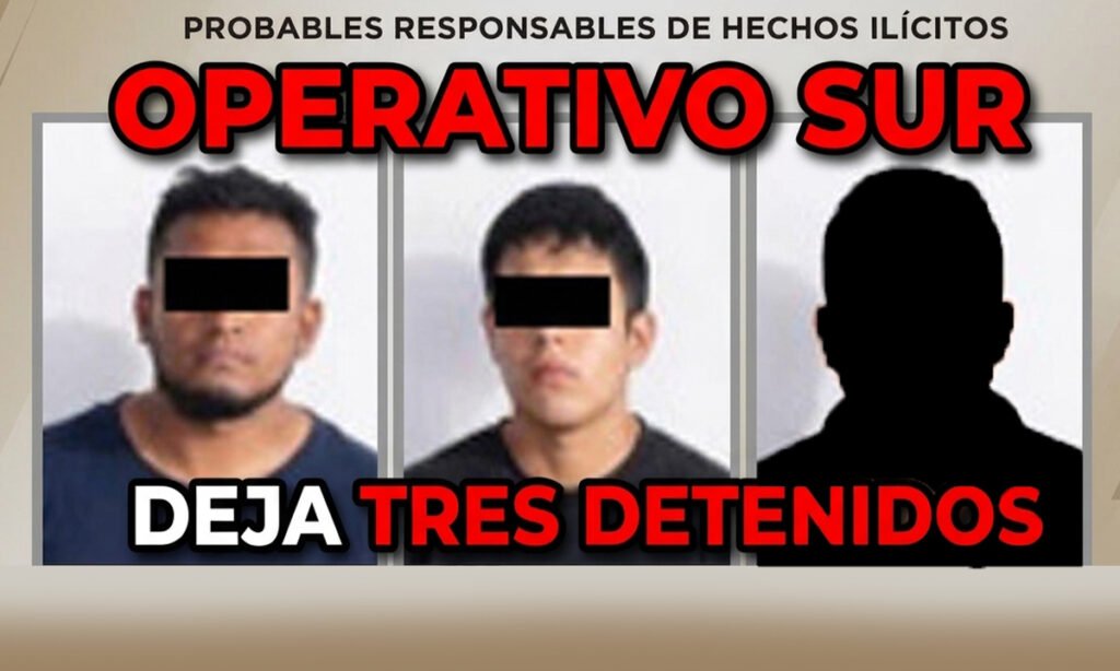 Operativo Sur deja tres detenidos en Tenancingo