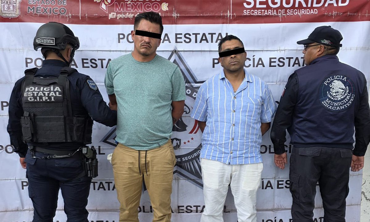 Caen dos presuntos extorsionadores de restaurante en Zinacantepec