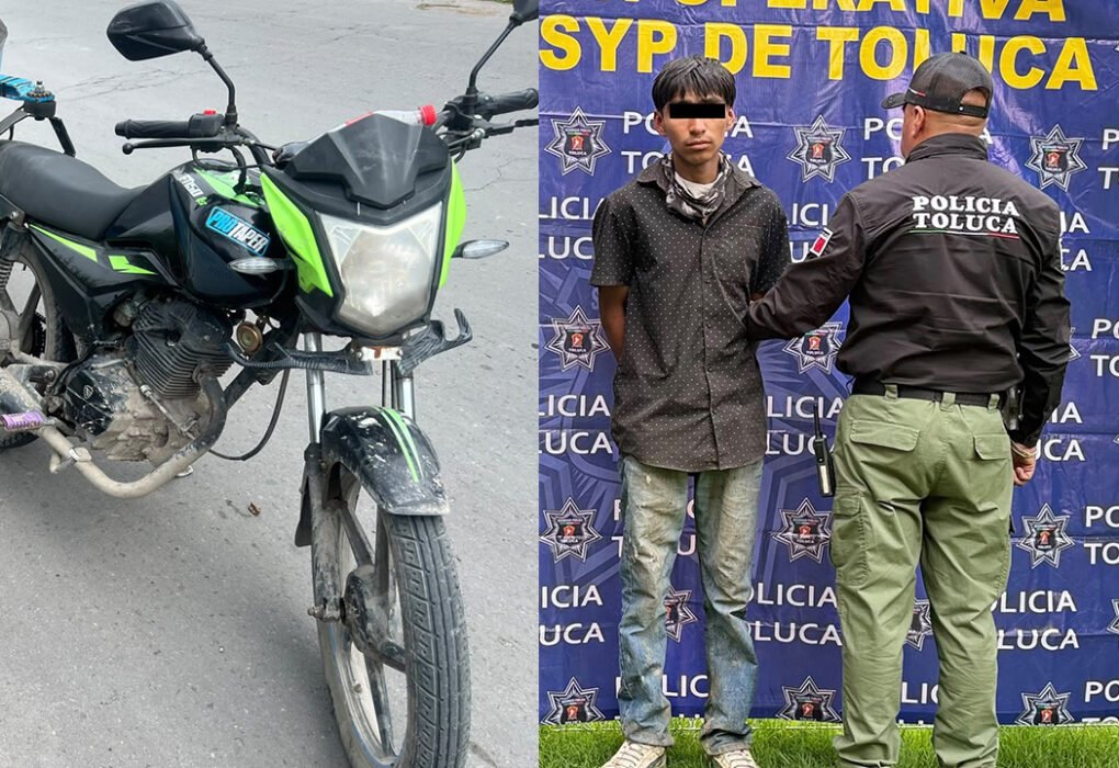 Persecución en Otzacatipan termina con dos motorratones detenidos