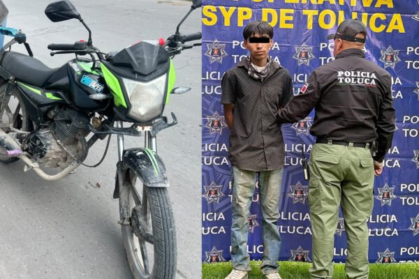 Persecución en Otzacatipan termina con dos motorratones detenidos