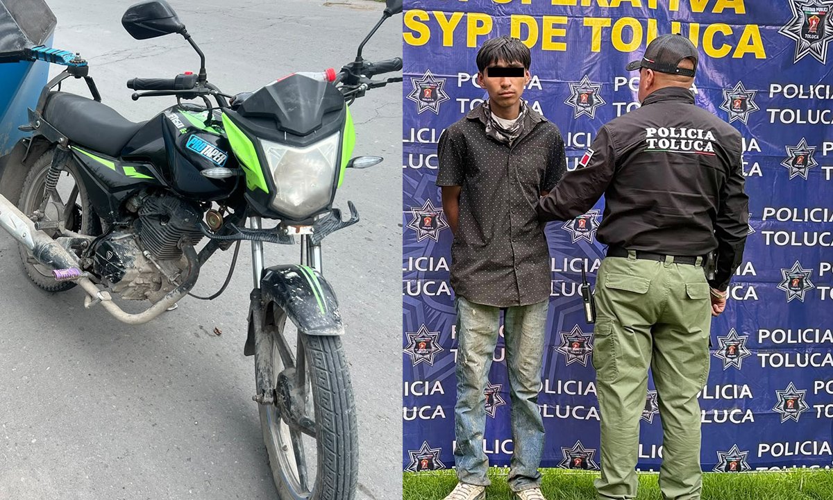 Persecución en Otzacatipan termina con dos motorratones detenidos