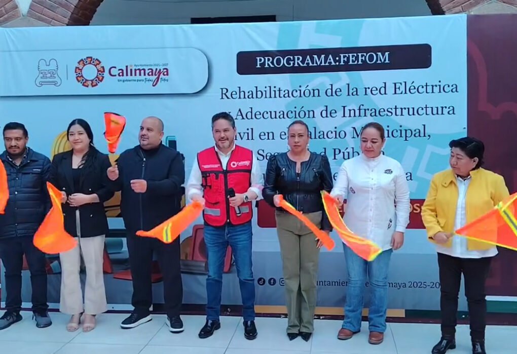 Rehabilitan red eléctrica del Palacio Municipal de Calimaya tras cortes de energía