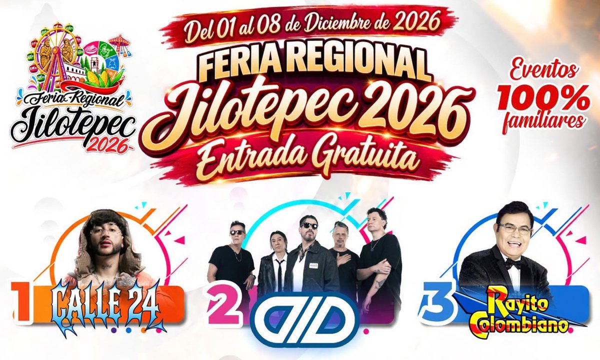 Feria Regional Jilotepec 2026 tendrá ocho artistas y entrada gratuita