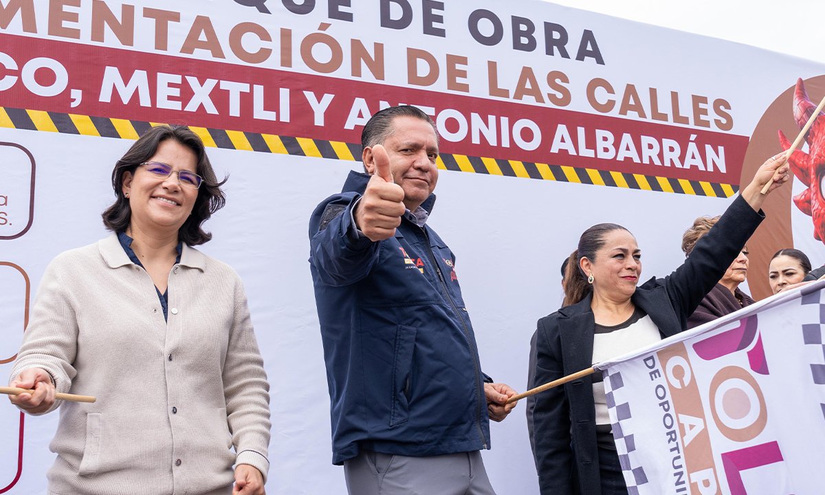 Inician rehabilitación de tres calles en Toluca para mejorar movilidad